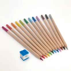 LEGO stationery 12 farveblyanter med 2 LEGO-klods toppe