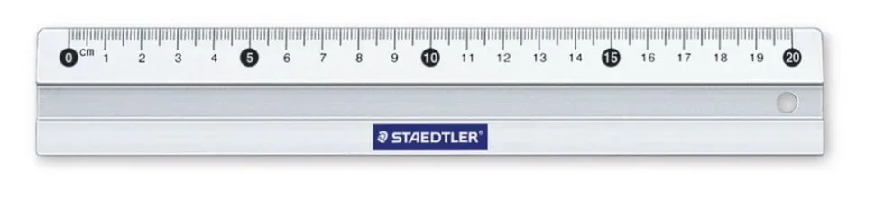 Lineal aluminium staedtler 20 cm