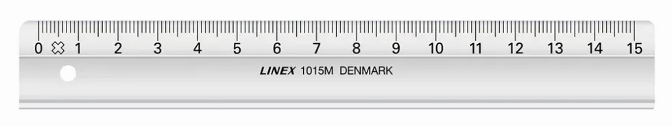 Lineal Linex klar plast 15cm 1015m