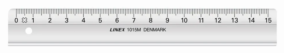 Lineal Linex klar plast 15cm 1015m