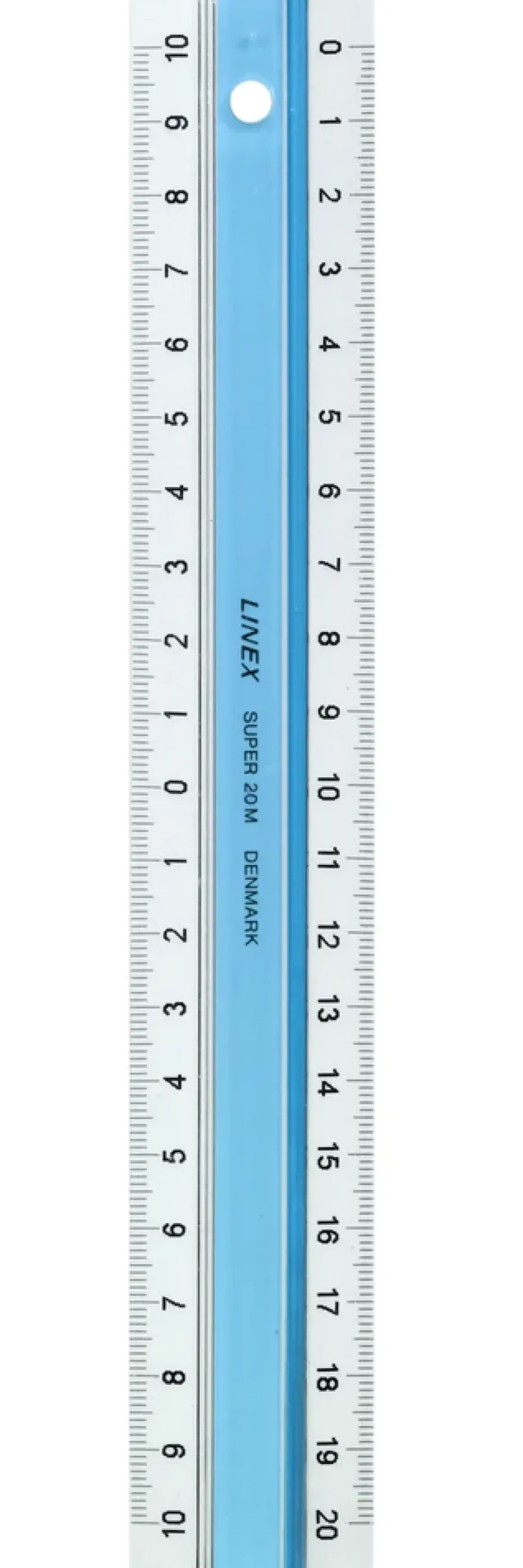 Lineal Linex super 20 cm lyseblå