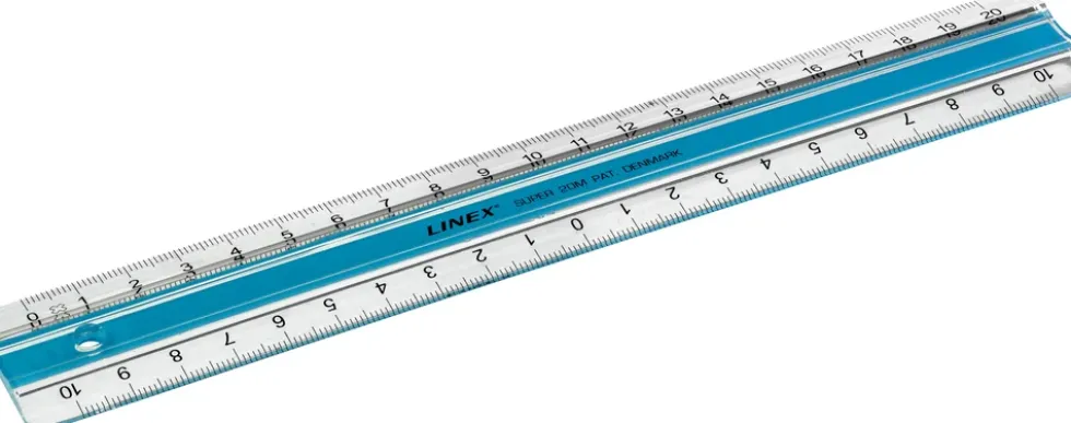 Lineal Linex super 20 cm lyseblå