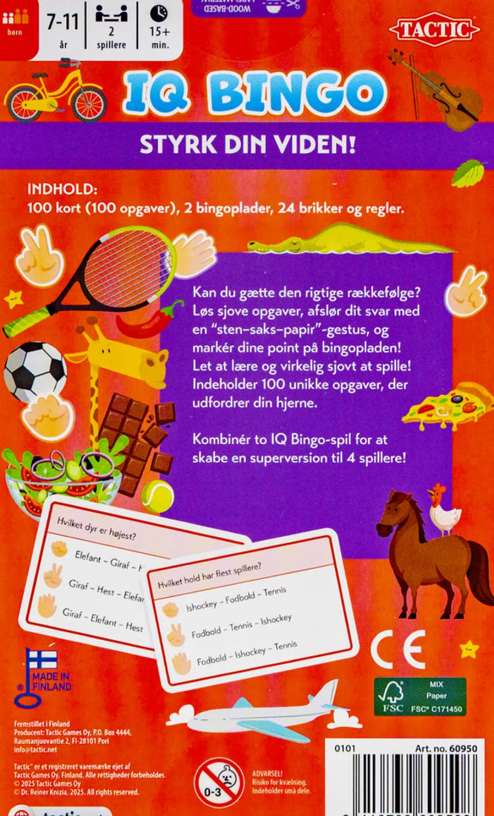 Lær Om Rækkefølge Ræs IQ Bingo