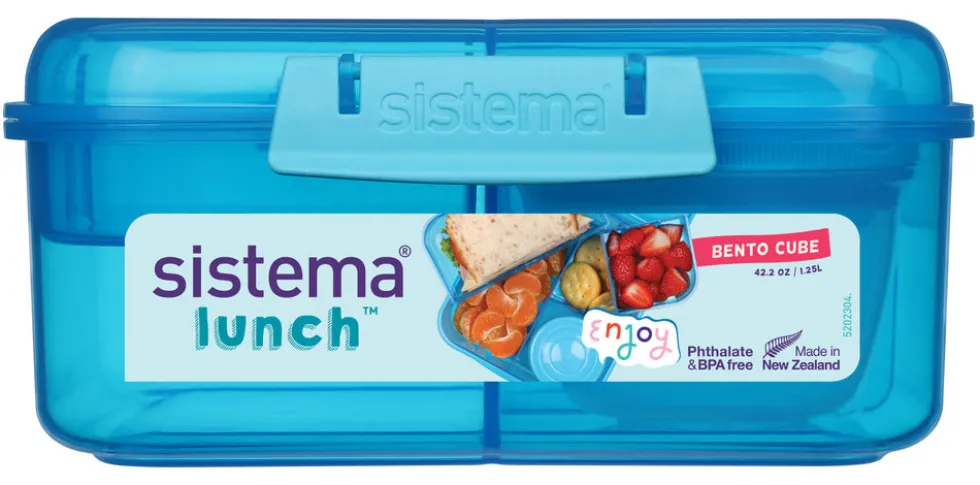 Madkasse Sistema Bento Cube Lunch blå 1,25L