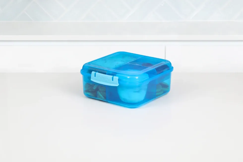 Madkasse Sistema Bento Cube Lunch blå 1,25L