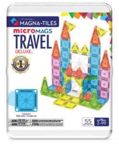 MAGNA-TILES® microMAGS Deluxe rejsesæt i æske, 55 dele