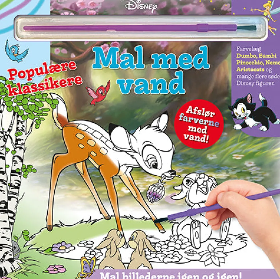 Mal med vand - Disney - Populære klassikere (bog med pensel - farvelæg igen og igen)