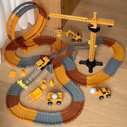Multi track constructionssæt med 204 dele