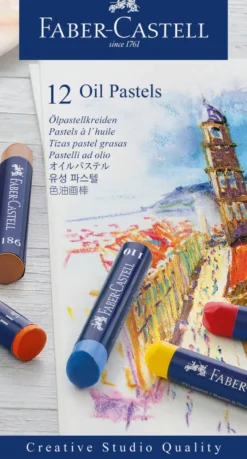 Oliekridt Faber-Castell pastels 12 stk