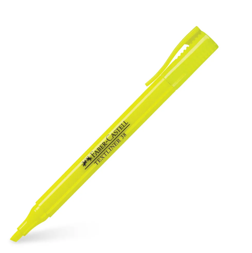 Overstregningspen Faber-Castell textliner 38 gul