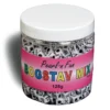 Pearl`n fun bogstaver 7mm sort/hvid 125g bøtte