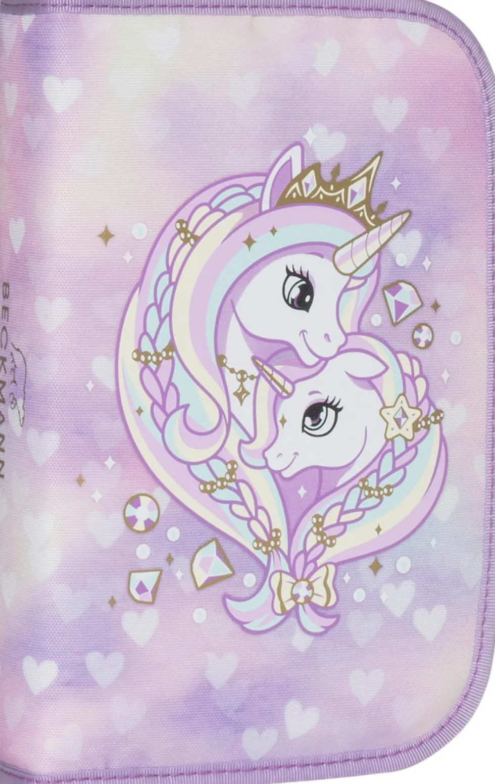 Penalhus Beckmann Onezip Unicorn Princess Purple