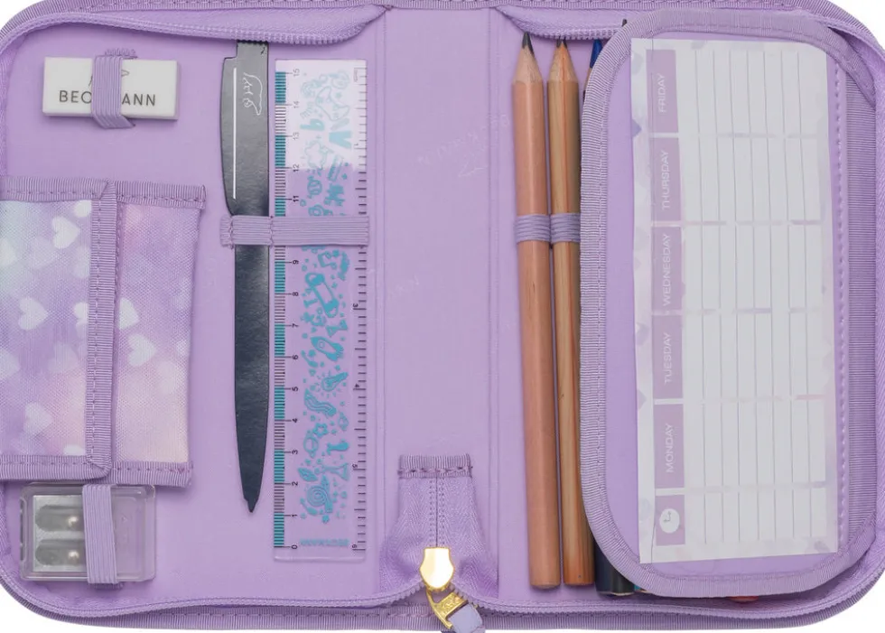 Penalhus Beckmann Onezip Unicorn Princess Purple