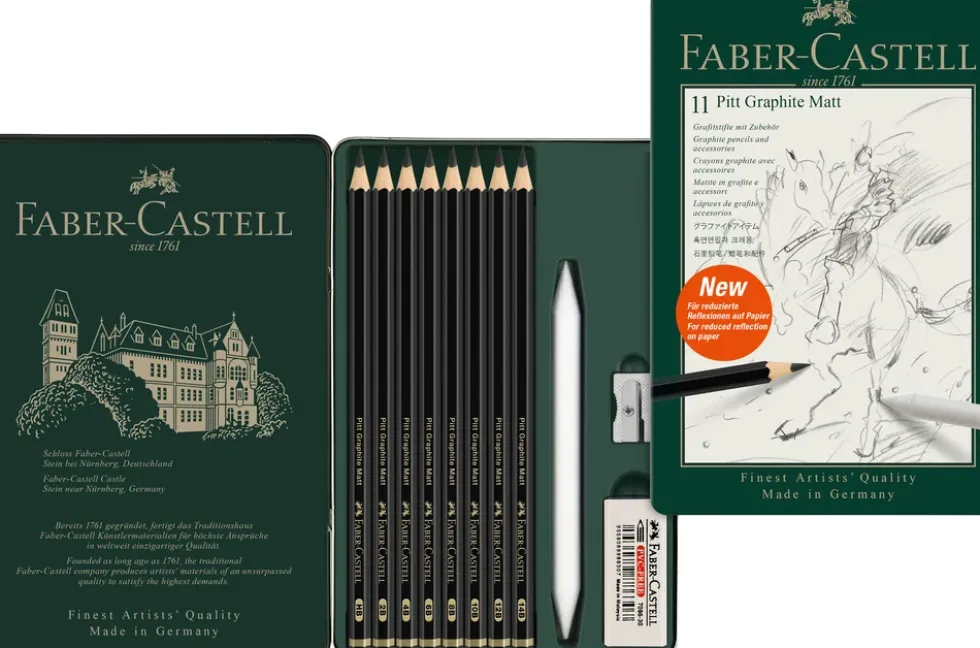Pencil pitt graphite mat Faber-Castell 11 stk