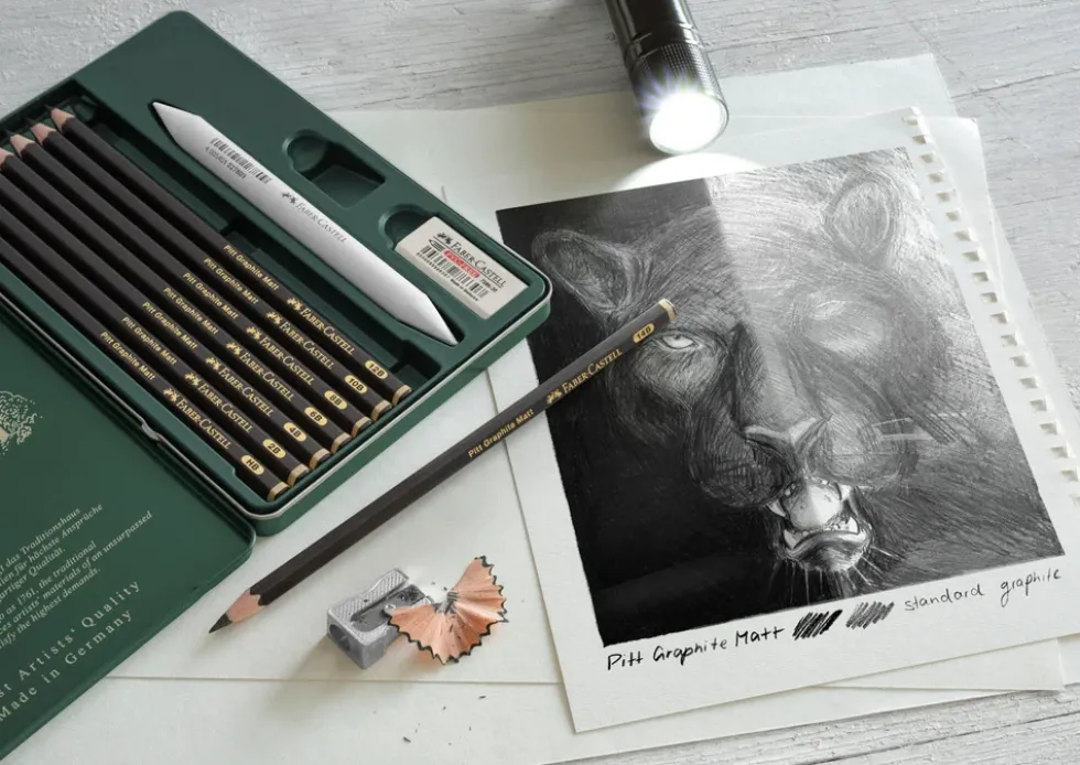 Pencil pitt graphite mat Faber-Castell 11 stk