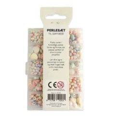 Perler æske pastel/former ass farver inkl. nål/tråd