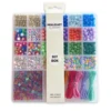 Perler æske trendy mix blå/lysegrøn/rosa/bogstaver nål/tråd