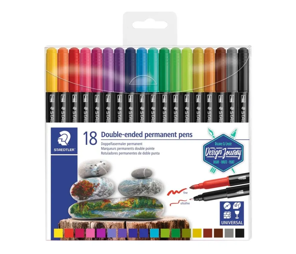 Permanente tusser Staedtler 18 stk