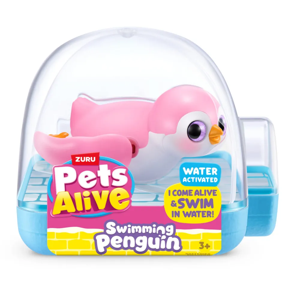 Pets alive swimming penguin ass