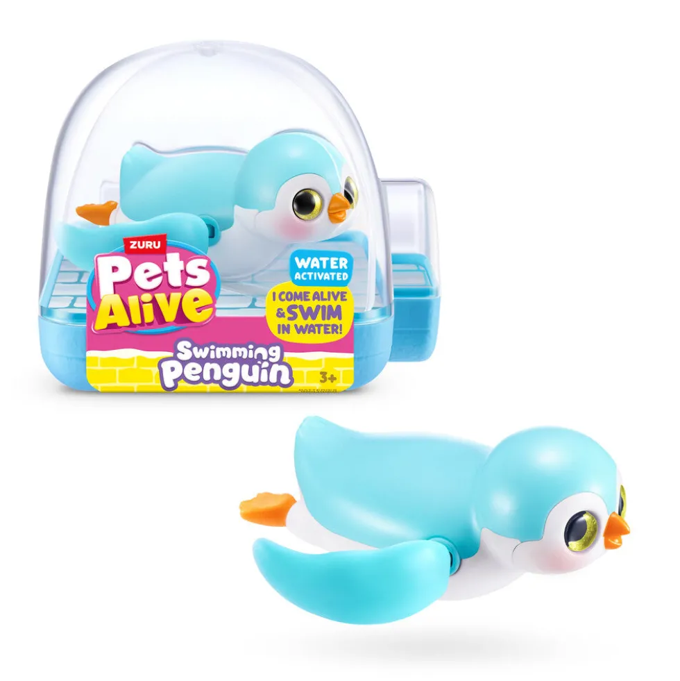 Pets alive swimming penguin ass