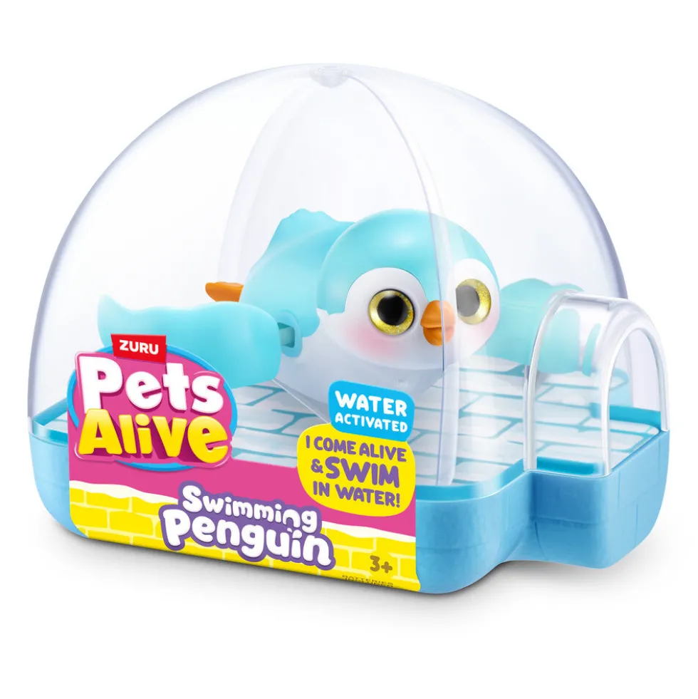 Pets alive swimming penguin ass