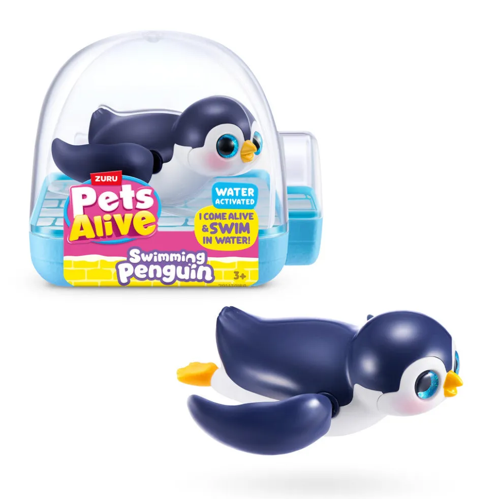 Pets alive swimming penguin ass