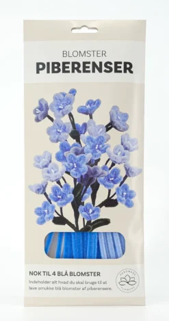 Piberenser blomster blå blomster 4 STK