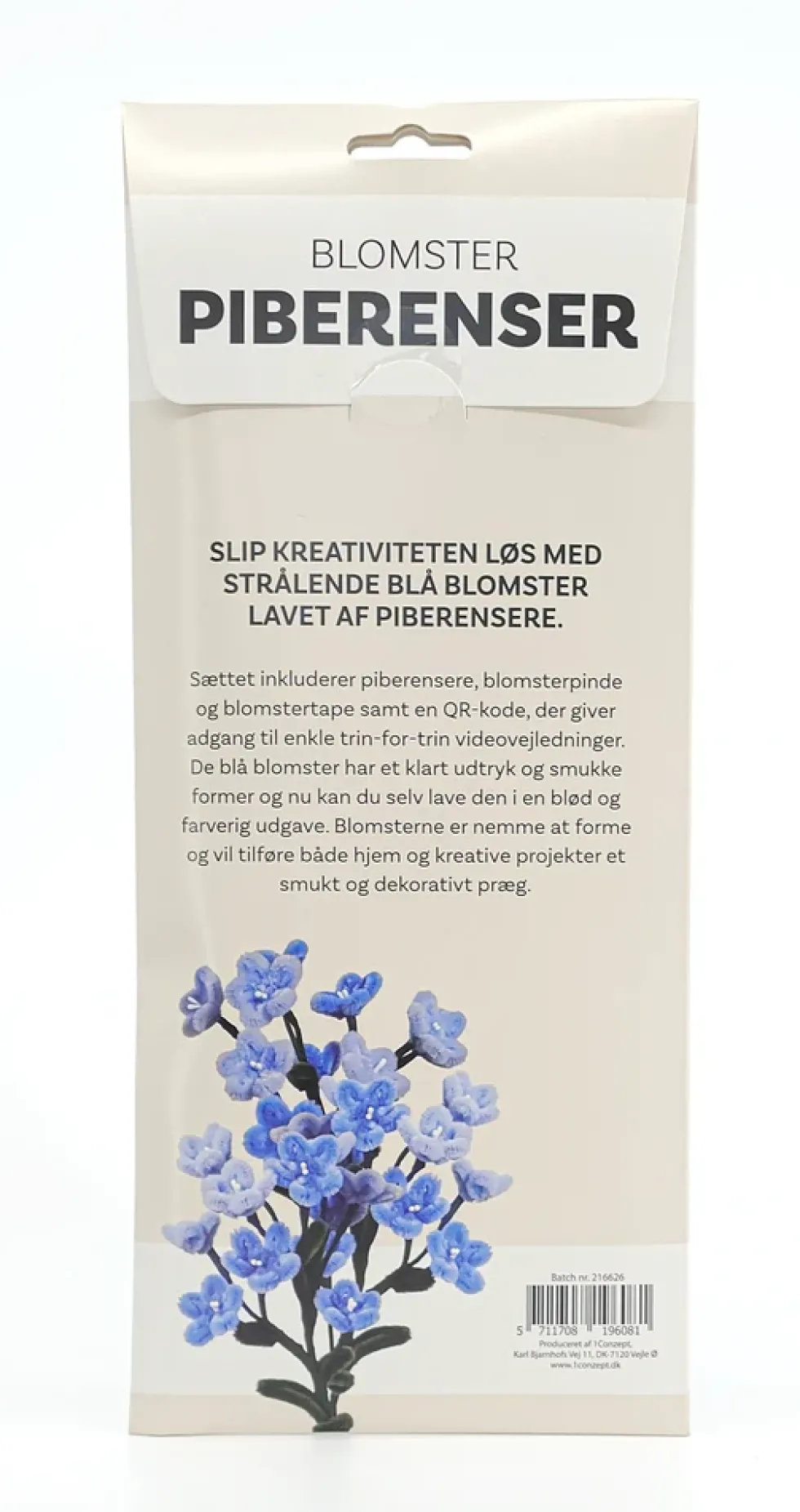 Piberenser blomster blå blomster 4 STK