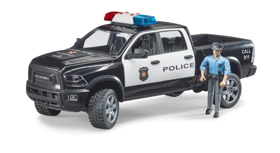 Pickup Bruder Dodge RAM 2500 politi med betjent
