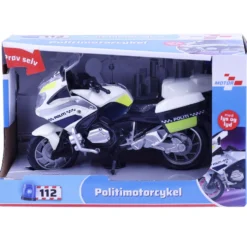 Politimotorcykel med lys og lyd 18 cm