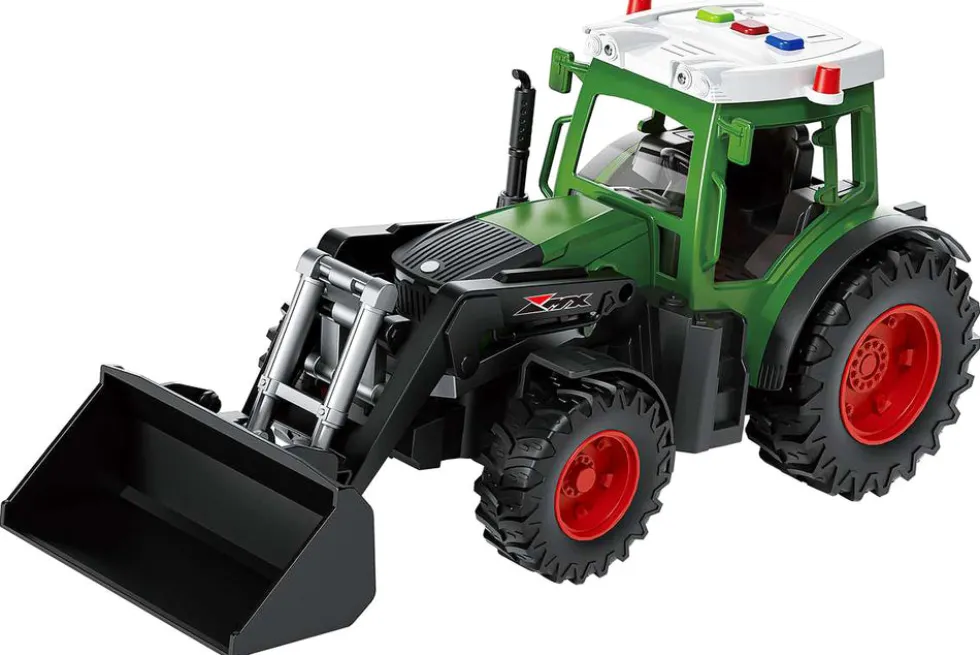 RC traktor med anhænger og lys