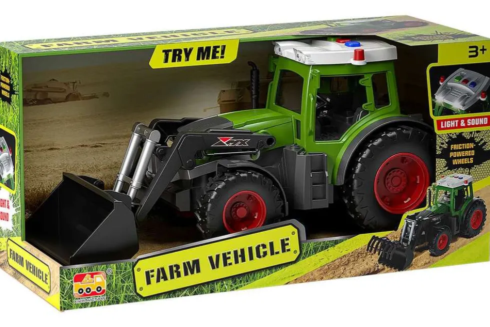 RC traktor med anhænger og lys