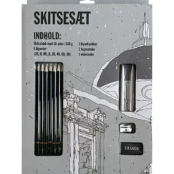 Skitsesæt blok 50 sider, 100g papir