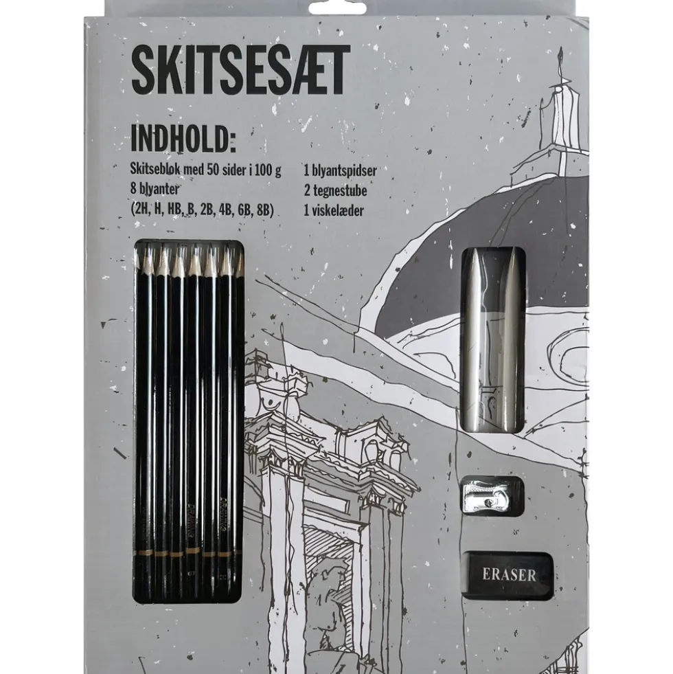 Skitsesæt blok 50 sider, 100g papir