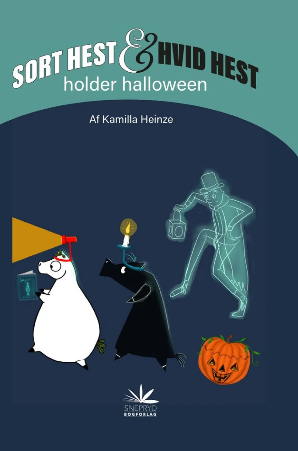 Sort Hest & Hvid Hest holder halloween