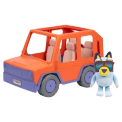 Stor Bluey Bamse og 4WD bil
