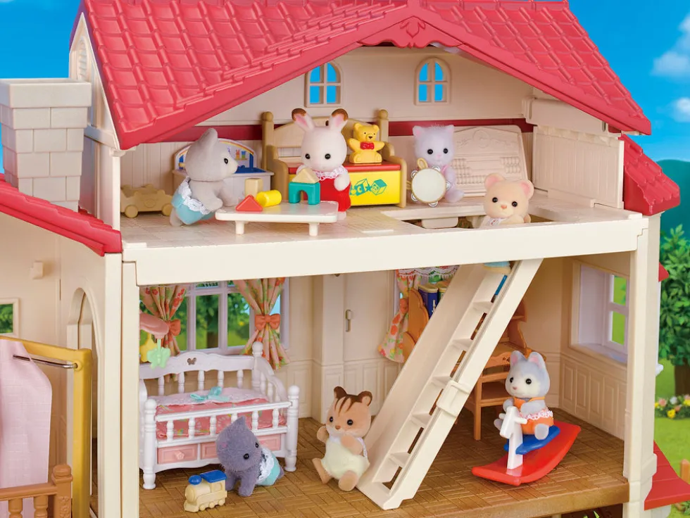 Sylvanian Families Byhus med Lys - med hemmeligt loftsrum