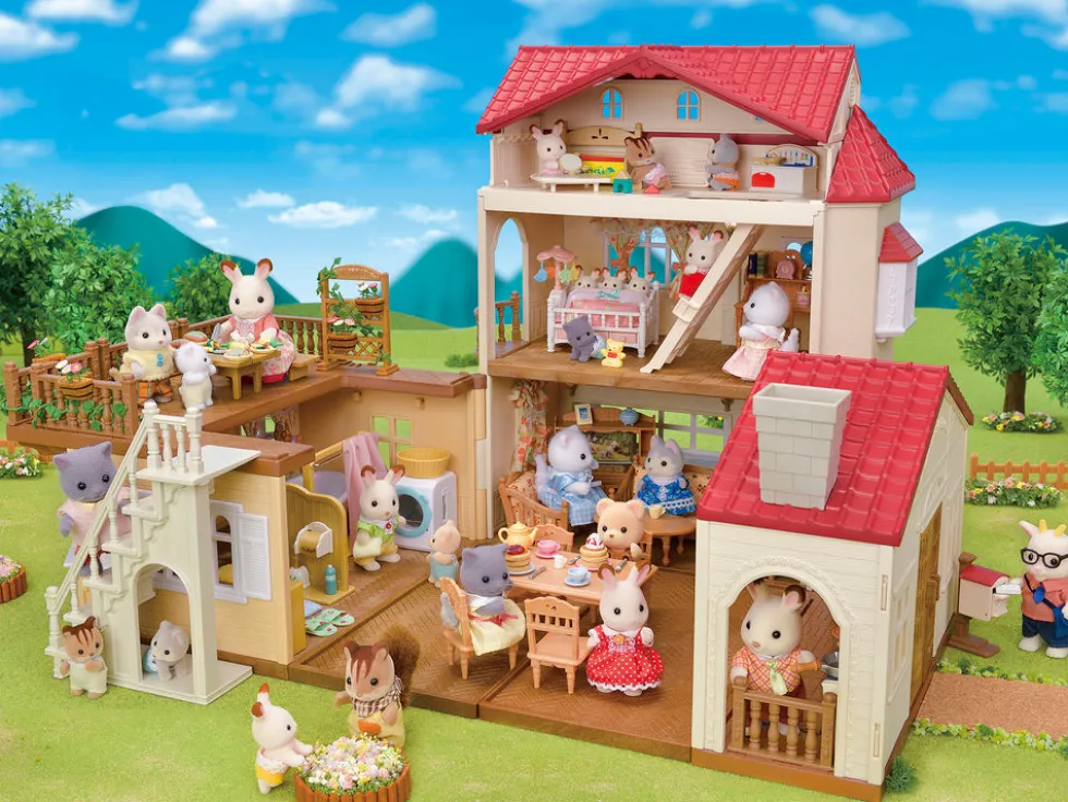 Sylvanian Families Byhus med Lys - med hemmeligt loftsrum