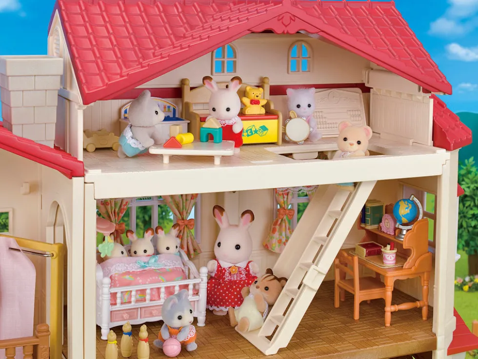 Sylvanian Families Byhus med Lys - med hemmeligt loftsrum