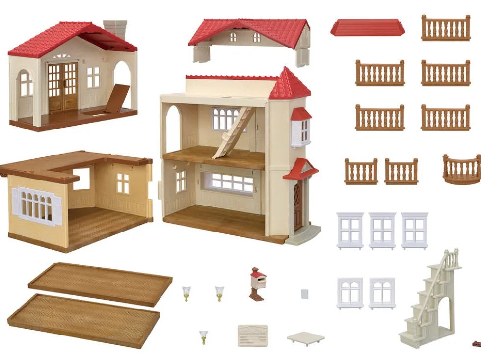 Sylvanian Families Byhus med Lys - med hemmeligt loftsrum