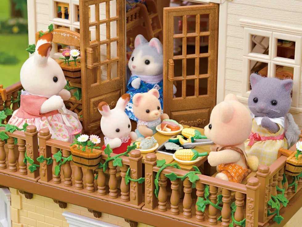 Sylvanian Families Byhus med Lys - med hemmeligt loftsrum