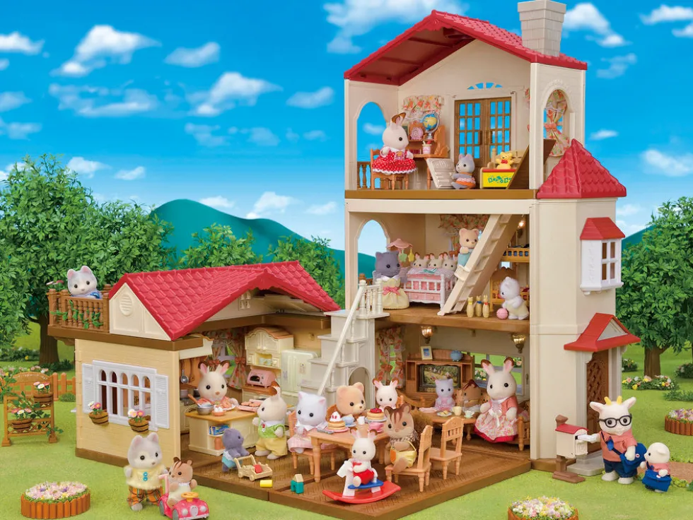Sylvanian Families Byhus med Lys - med hemmeligt loftsrum