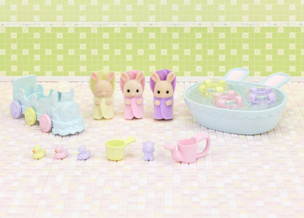 Sylvanian Families Trillingernes Badetid's sæt