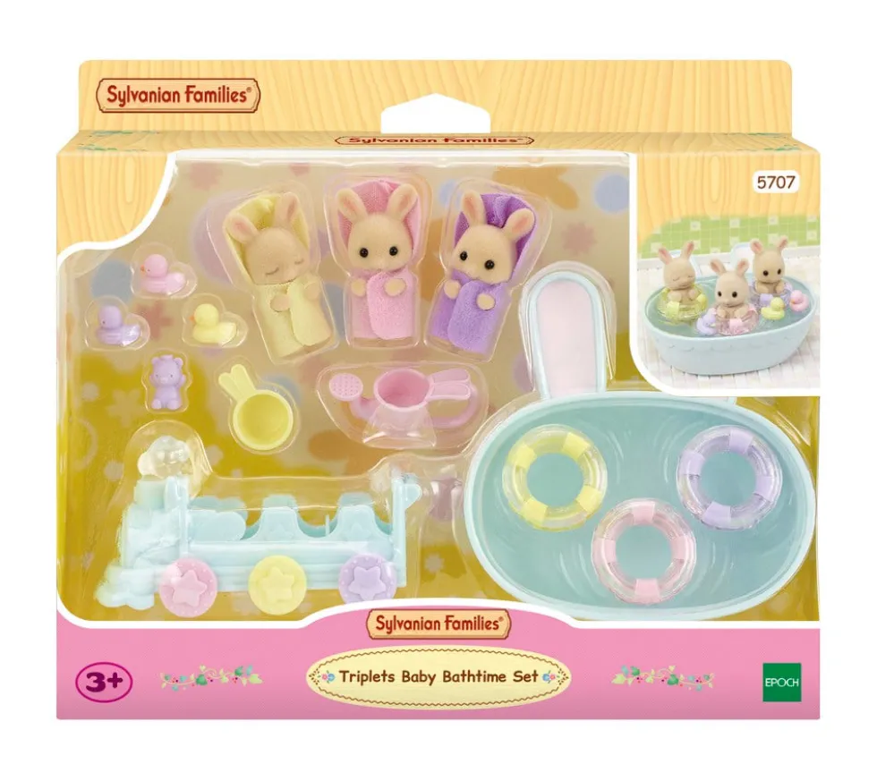 Sylvanian Families Trillingernes Badetid's sæt