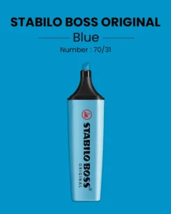 Tekstmarker Stabilo boss blå 31