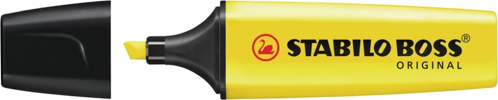 Tekstmarker Stabilo boss gul 24