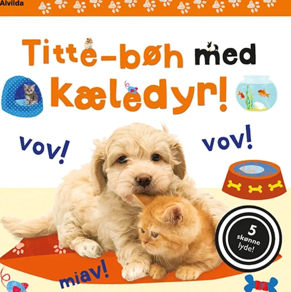 Titte-bøh med kæledyr! Papbog med 5 skønne lyde