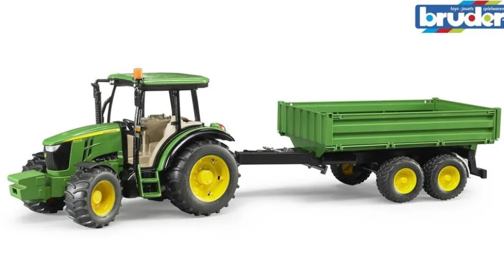 Traktor Bruder John Deere 5515M med tipvogn