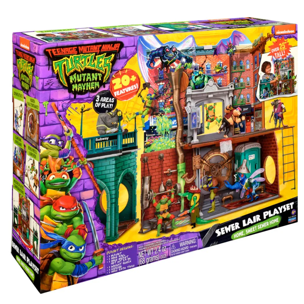 Turtles Mutant Mayhem Large Playset Sewer Lair Dlx