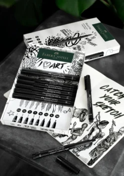 Tusser Pitt Artist Faber Castell 8 Ass + Sketchbook